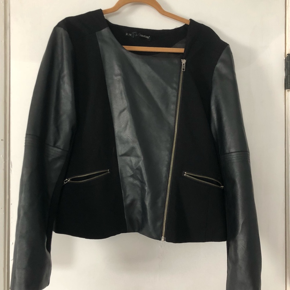Black pleather Moto jacket